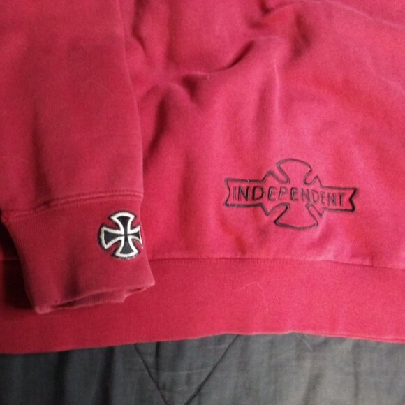 Vintage 90s Independent Trucks Skateboard Hoodie Sweatshirt - Picture 11 of 11